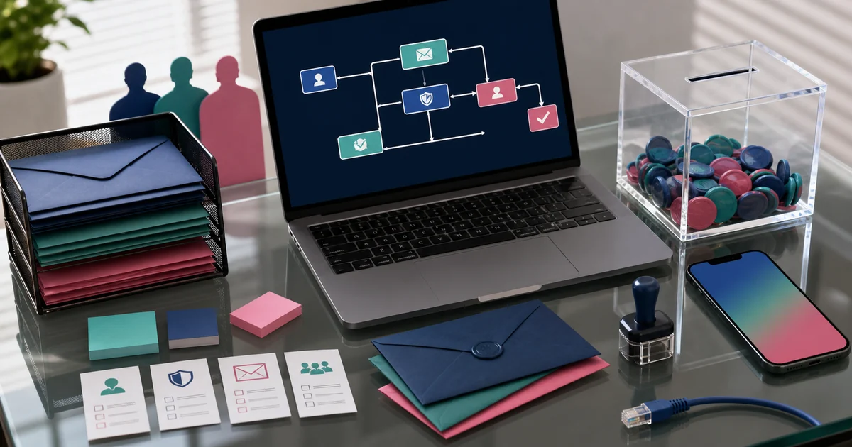 Unique editorial photo for Email-Verified Contest Votes: The Trust Layer Explained (2026) showing email-verification workflow