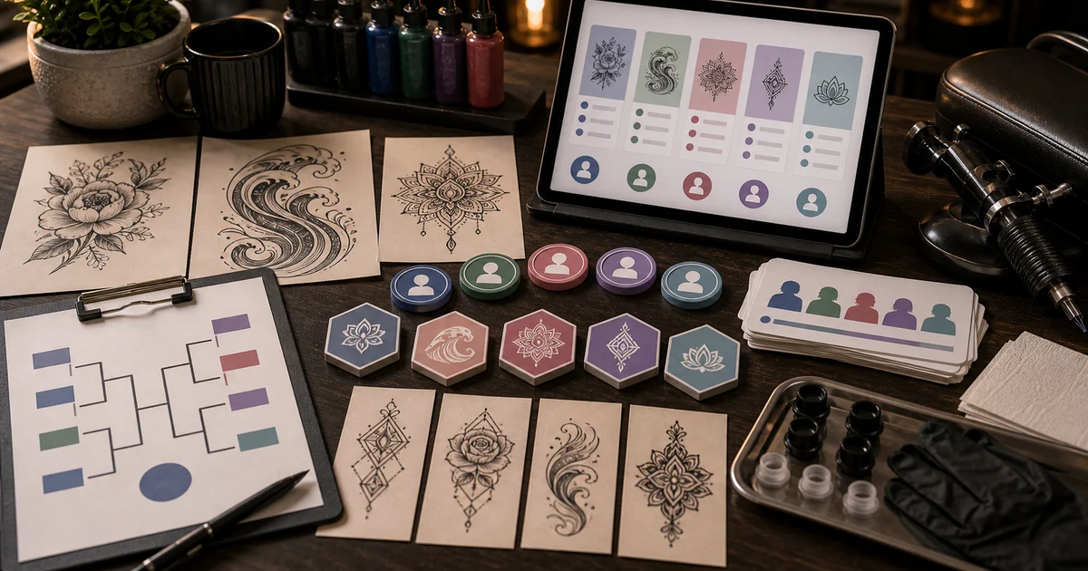 Unique editorial photo for Tattoo contest votes showing tattoo-contest workflow