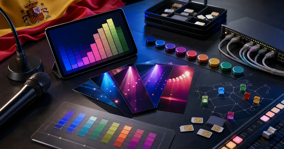 Unique editorial photo for Eurovision Song Contest — Spain showing contest-operations workflow