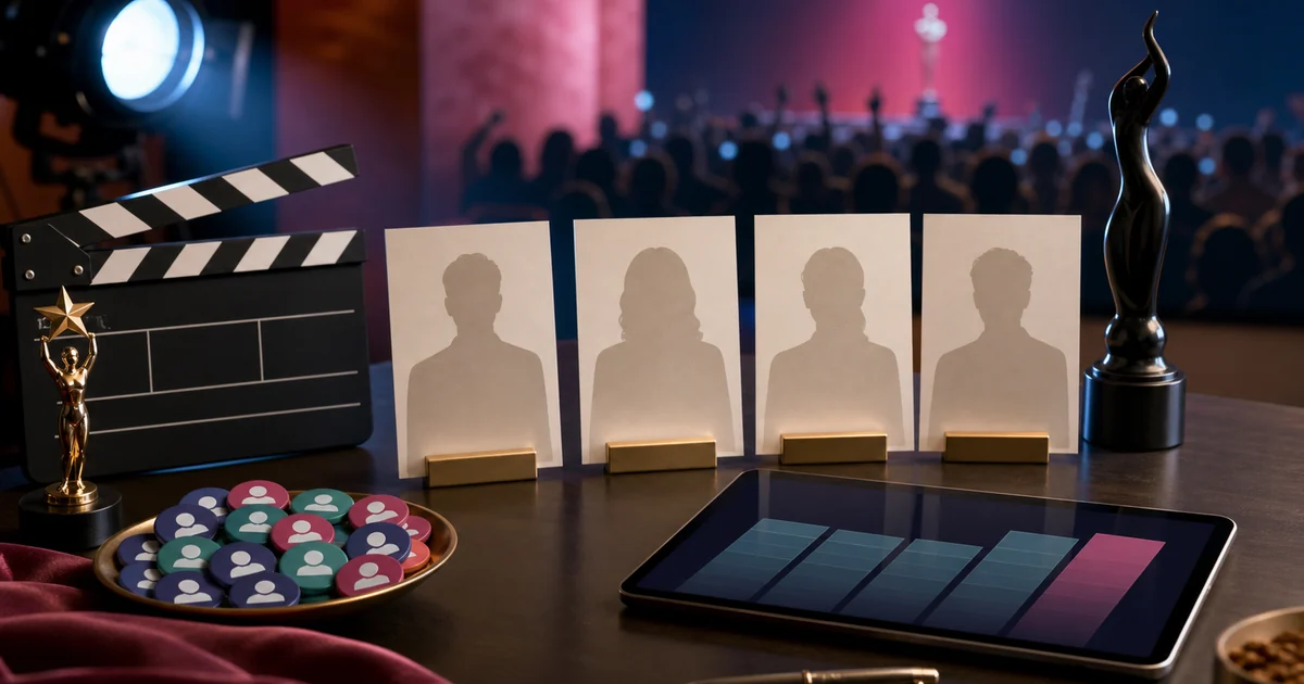 Unique editorial photo for Filmfare Awards Tamil showing award-contest workflow