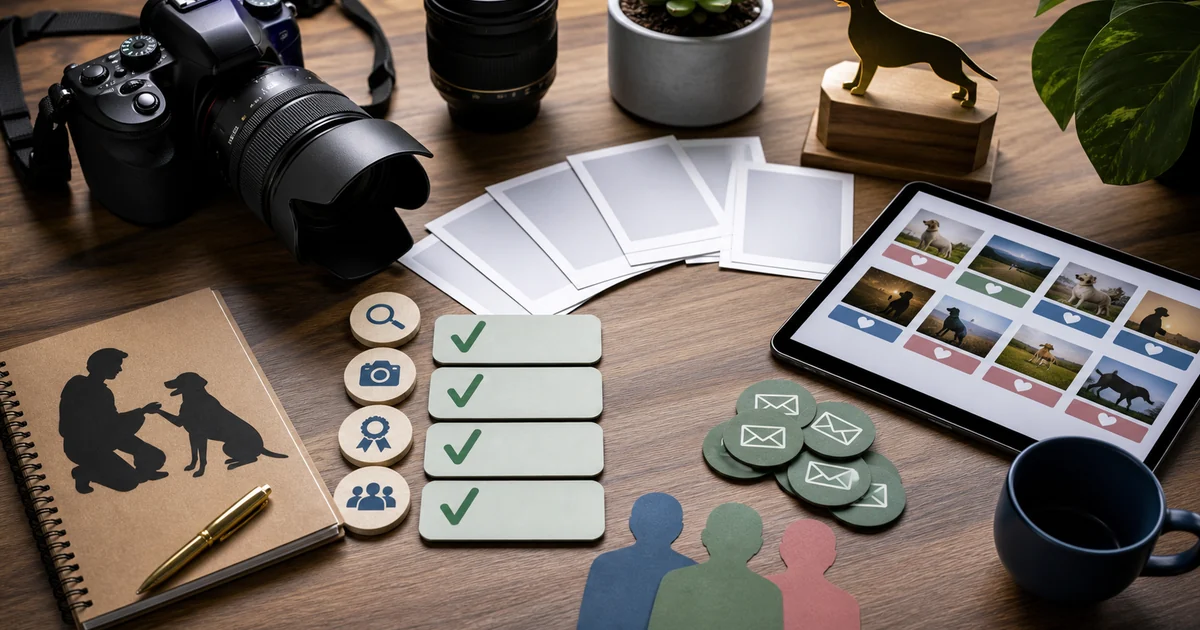 Unique editorial photo for How to Win a Photo Contest: The Full Win Strategy (2026) showing pet-photo workflow