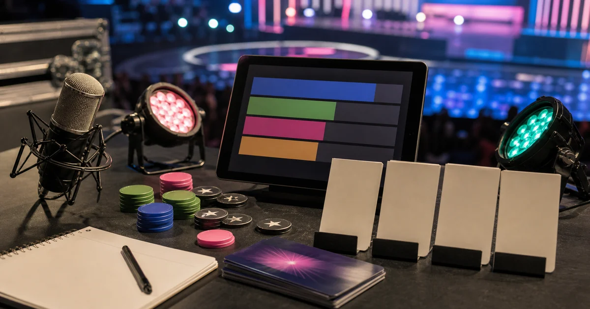 Unique editorial photo for Operación Triunfo showing contest-operations workflow